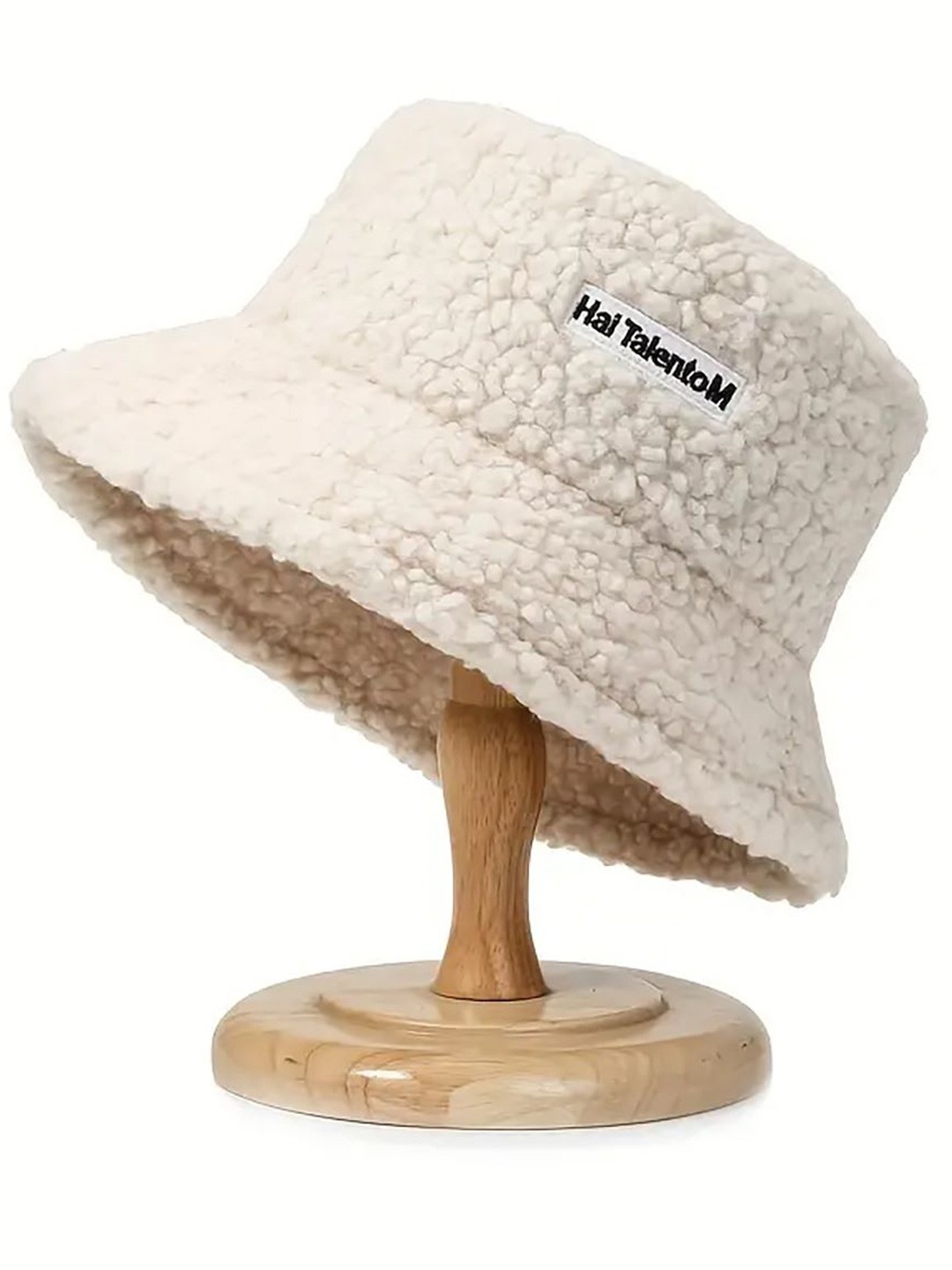 

SYGA Women Woollen Bucket Hat, White