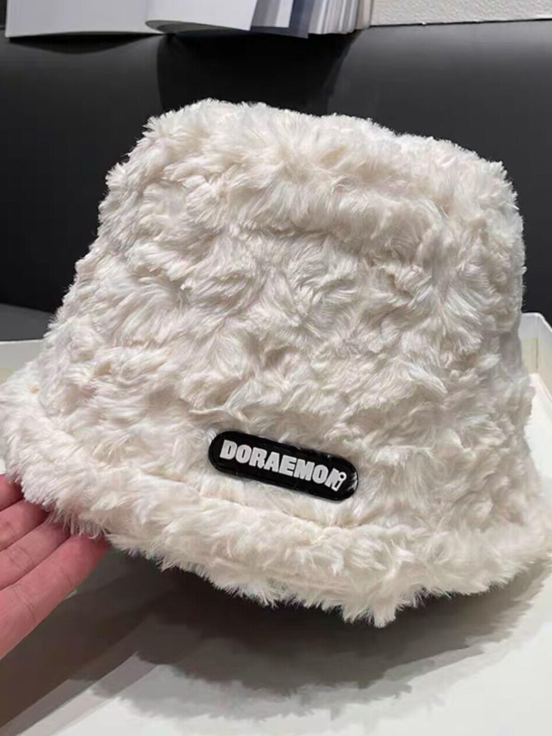 

SYGA Women Self Design Pure Woollen Bucket Hat, White