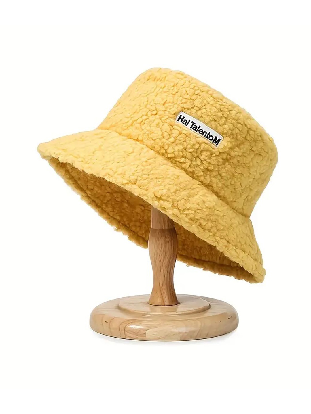 

SYGA Women Self Design Pure Woollen Bucket Hat, Yellow