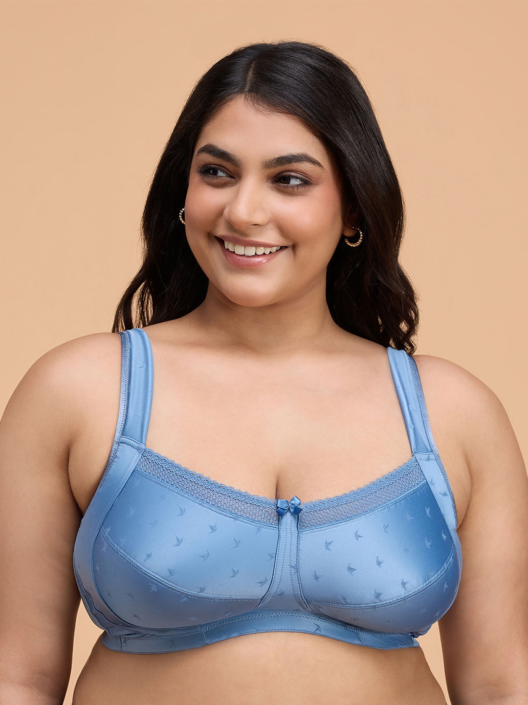 

Nykd Abstract Self Design Full Coverage Bra, Blue