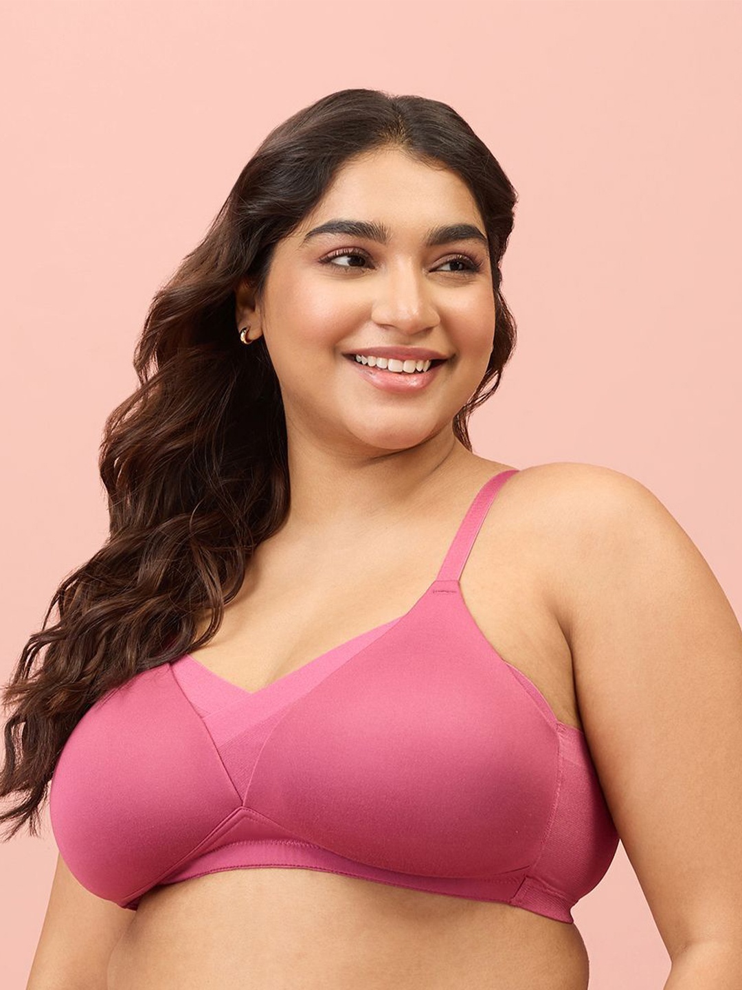 

Nykd By Nykaa Infinity Edge Perfect Shaping Padded Non Wired T-Shirt Bra NYB202, Pink