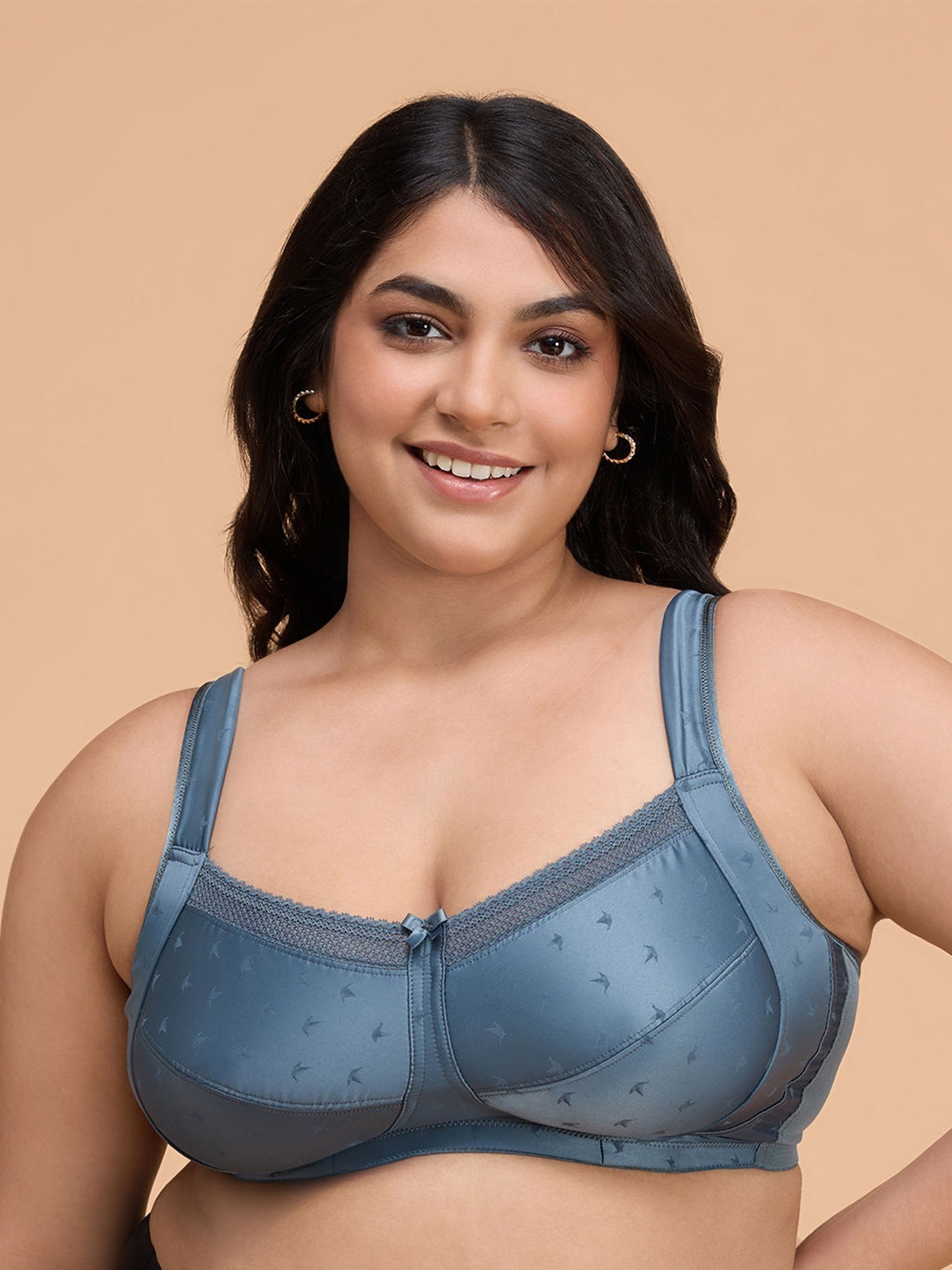 

Nykd Abstract Self Design Full Coverage Bra, Grey