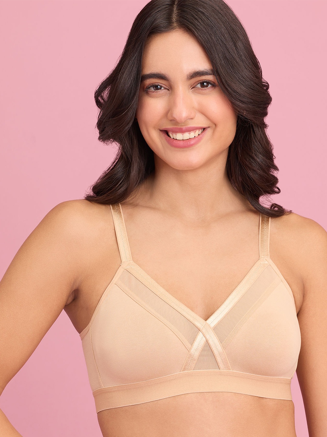 

Nykd Medium Coverage Underwired Lightly Padded Bra, Brown