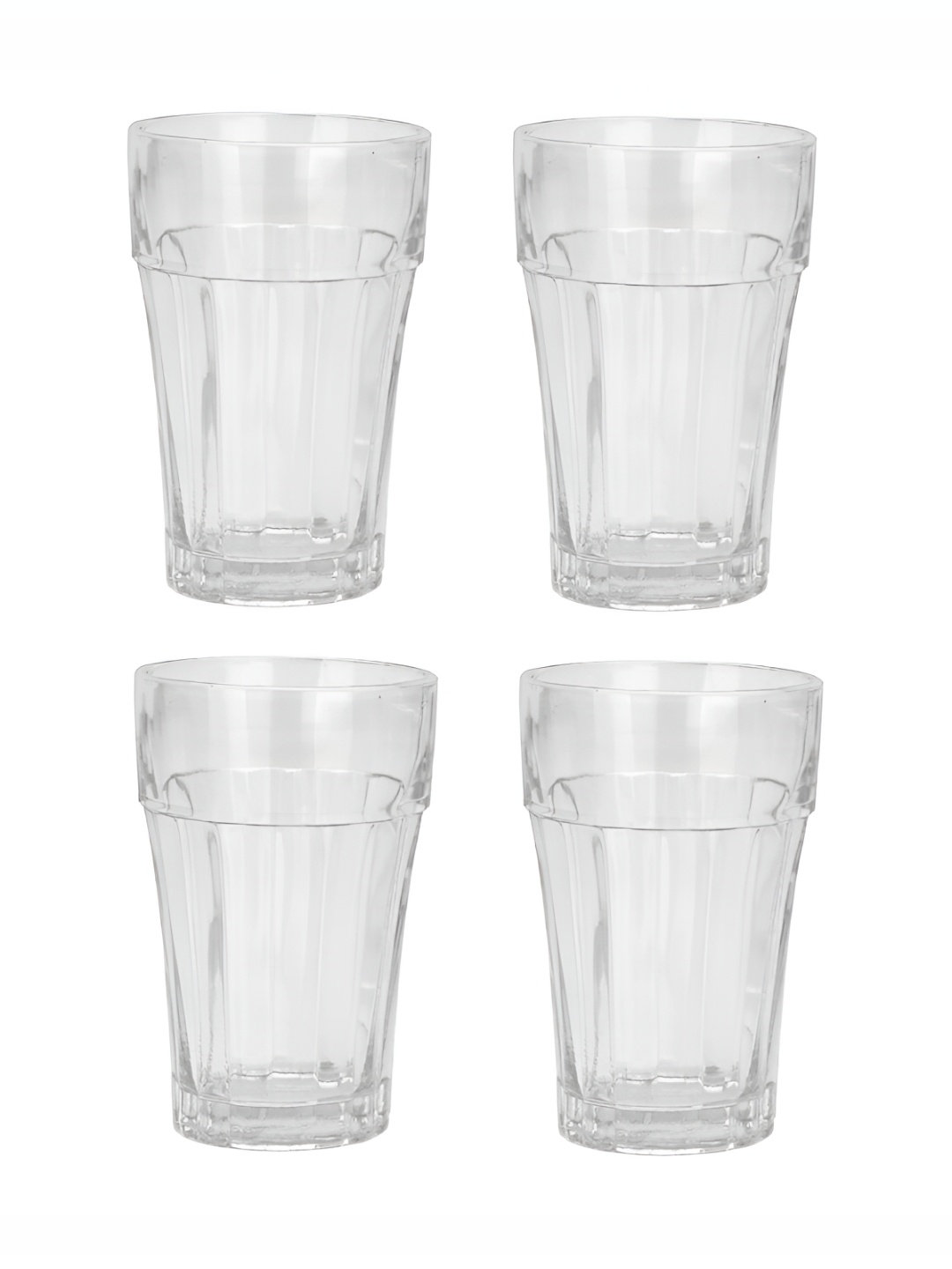 

Afast Transparent 4 Pieces Glass Dishwasher Safe Water or Juice Glass 150 ml Each