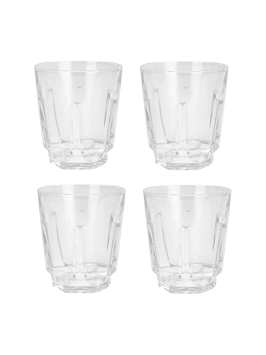 

Afast Transparent 4 Pieces Textured Glass Whisky Glasses 200 ml Each