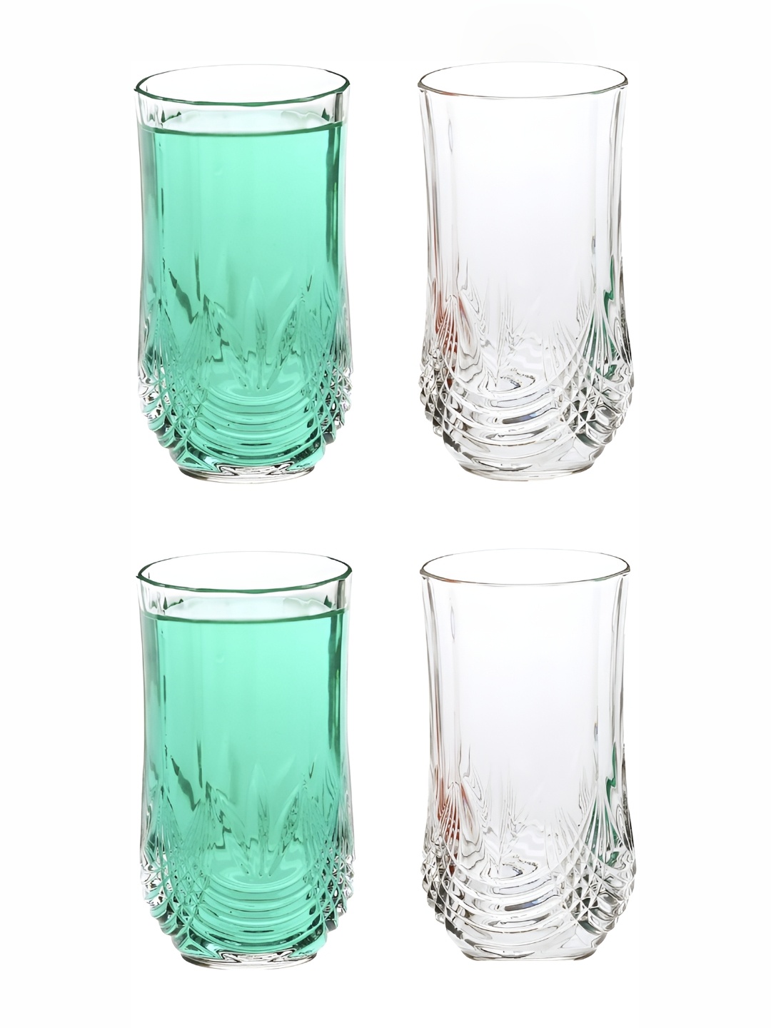 

Afast Transparent 4 Pieces Glass Water or Juice Glass 350 ml each