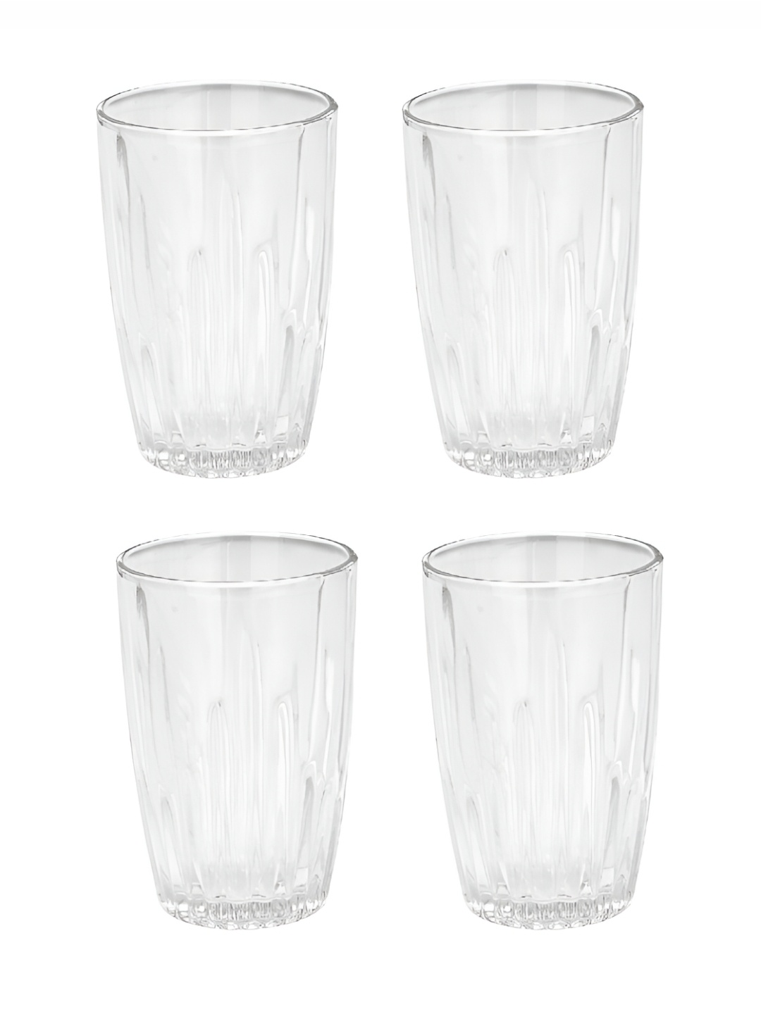 

Afast Transparent 4 Pieces Glass Dishwasher Safe Water or Juice Glass 200 ml Each