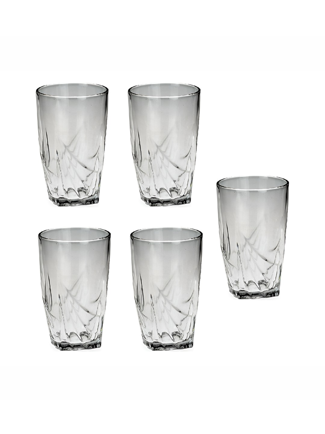 

Afast Transparent 5 Pieces Glass Dishwasher Safe Water or Juice Glass 150 ml Each