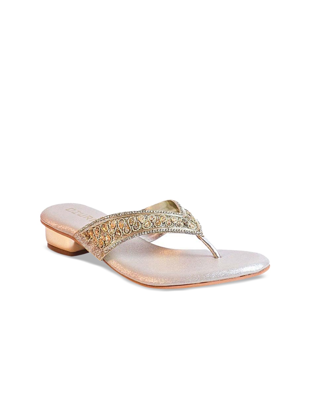 

Ozuri Embellished Open Toe Flats, Gold