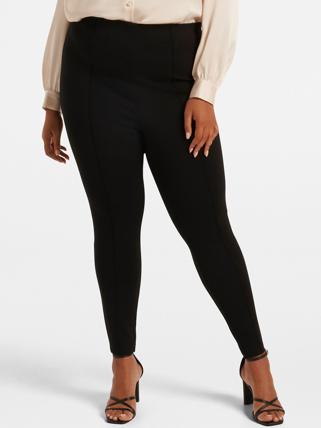 

Forever New Women Pencil Skinny Fit High-Rise Trouser, Black