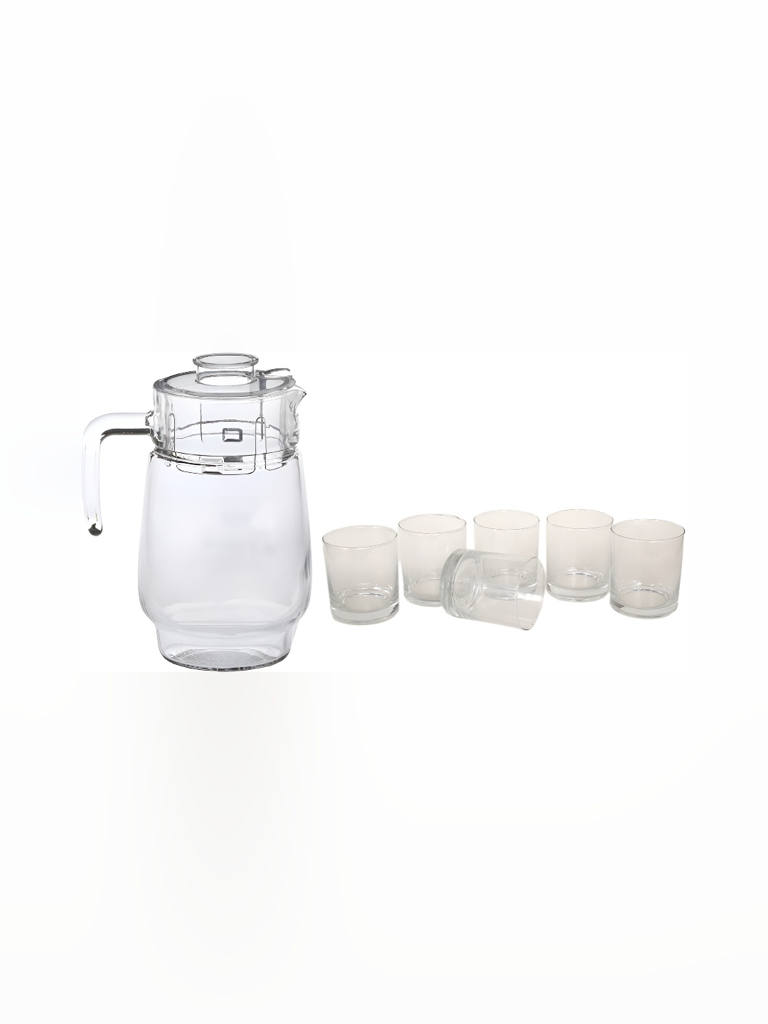 

Afast Transparent 7Pcs Glass Dishwasher Safe Water Jugs Bar & Drinkware