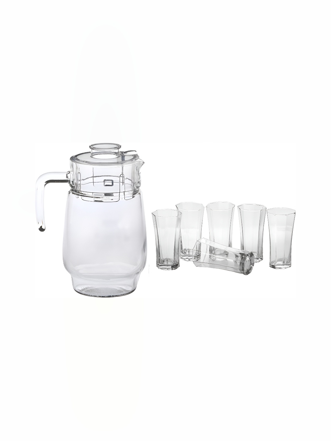 

Afast Transparent 7Pcs Glass Dishwasher Safe Water Jugs Bar & Drinkware