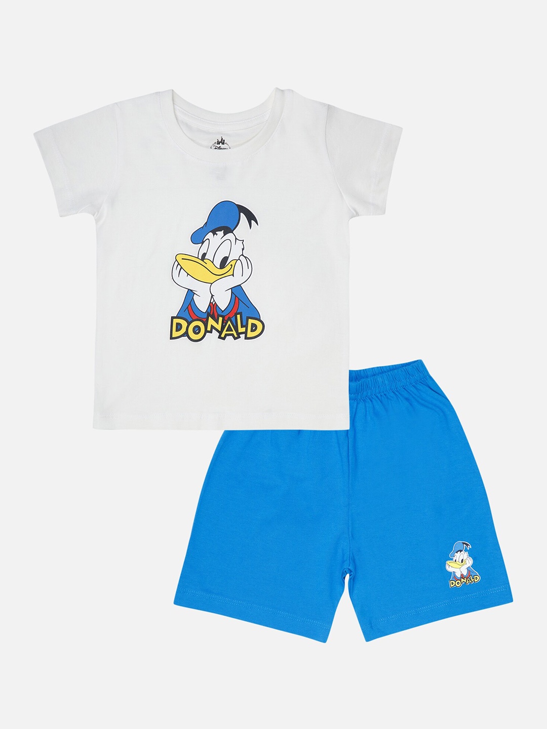 

Bodycare Kids Boys Donald Printed T-shirt With Shorts, White