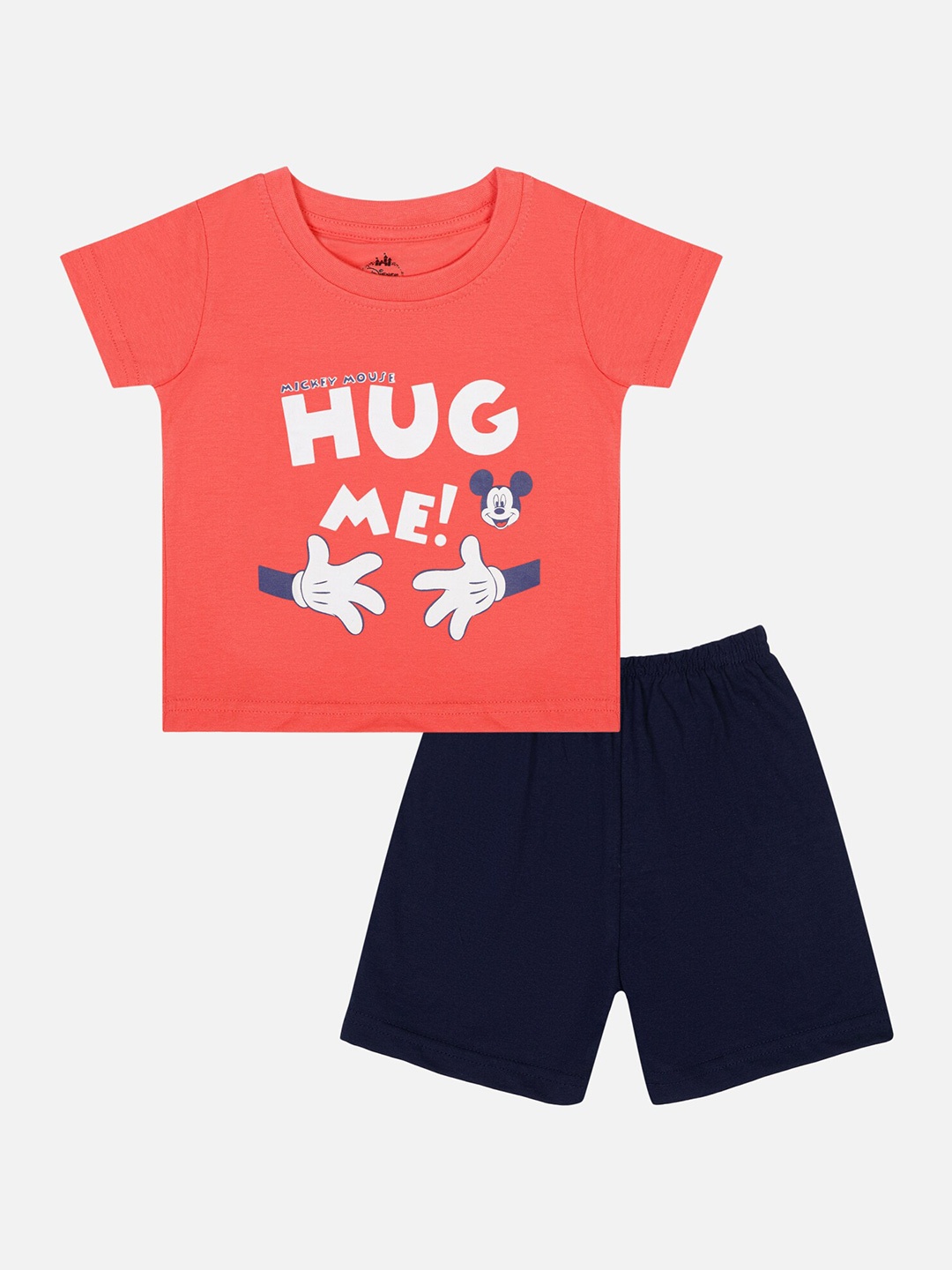 

Bodycare Kids Boys Mickey Mouse Printed T-shirt With Shorts, Navy blue