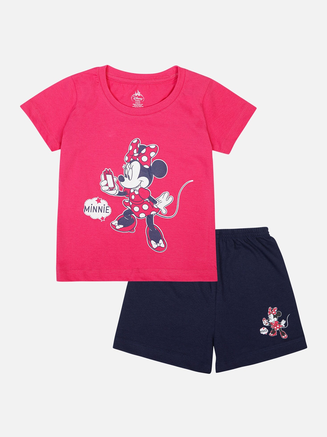 

Bodycare Kids Infants Girls Minnie Printed T-shirt With Shorts, Fuchsia