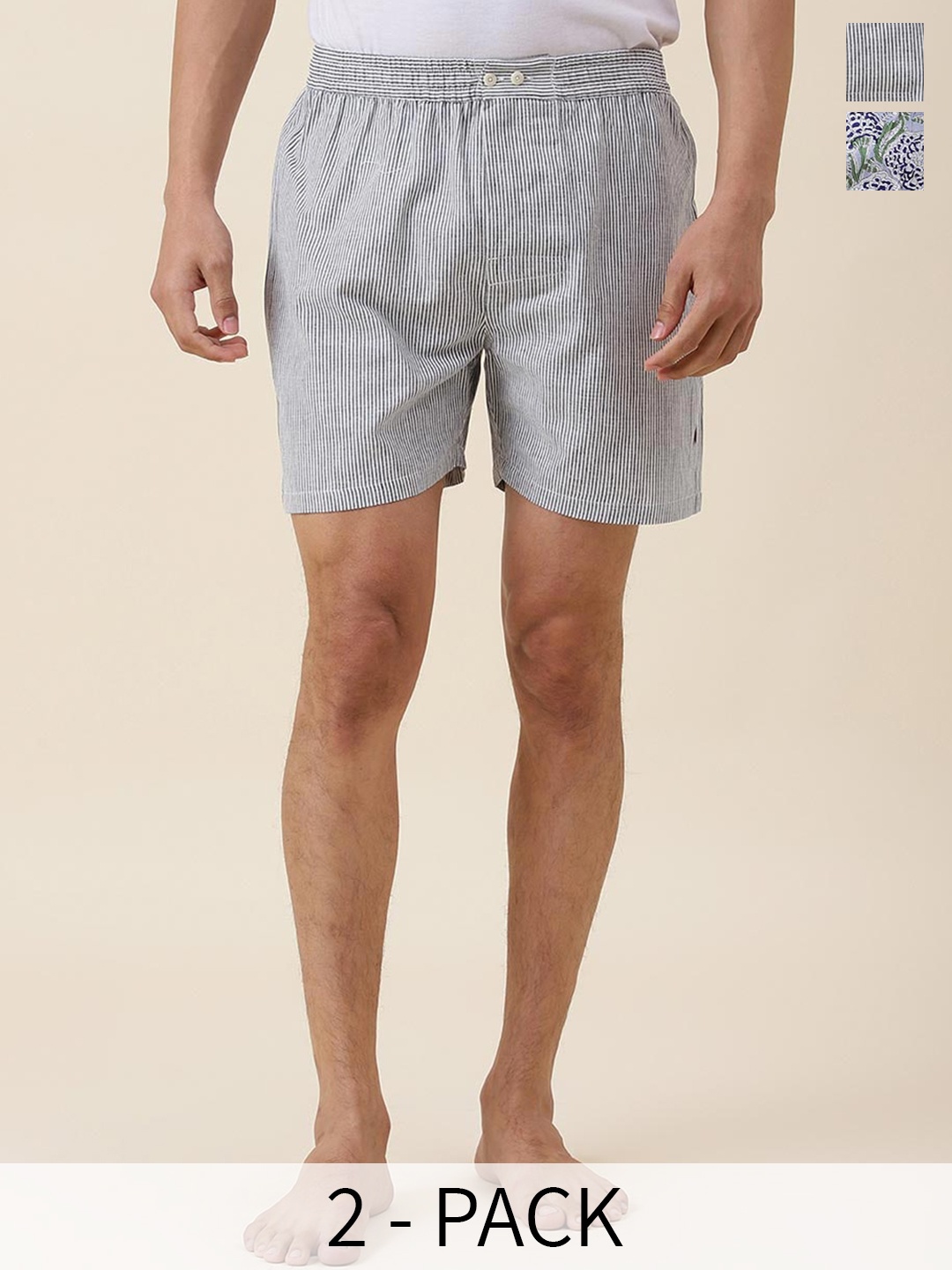 

Fabindia Pack of 2 Cotton Boxers 10736212, Grey