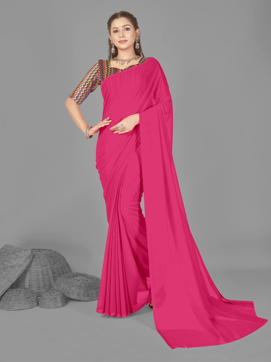 

ANAND SAREES Saree, Pink