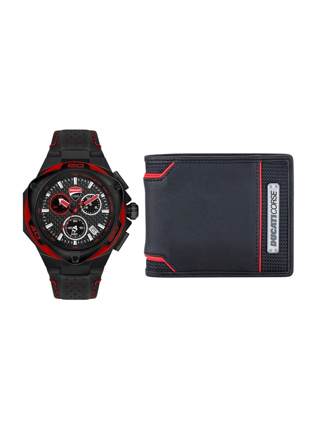 

DUCATI CORSE Men Multifunctional Analog Watch With Wallet Gift Set DTWGC2019004- SET C, Black