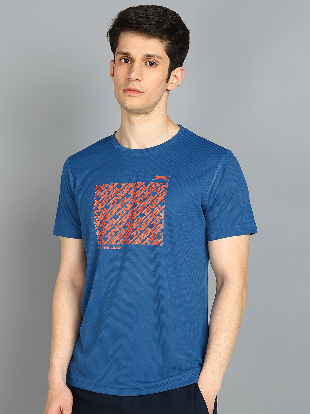 

Slazenger Typography Printed Round Neck T-shirt, Blue