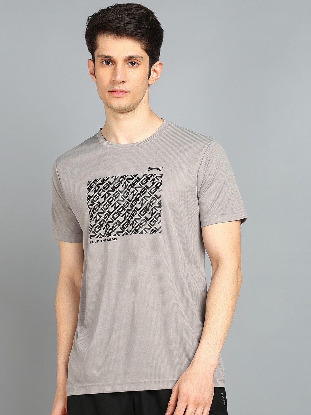 

Slazenger Typography Printed Round Neck T-shirt, Grey