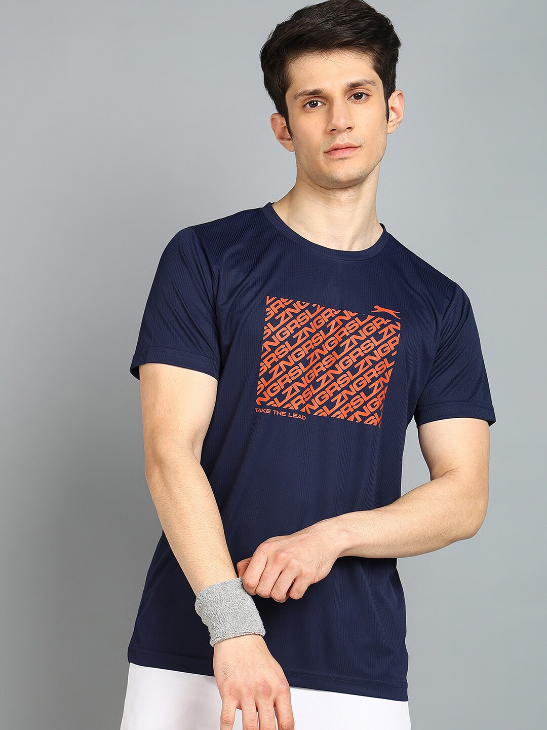 

Slazenger Typography Printed Round Neck T-shirt, Navy blue