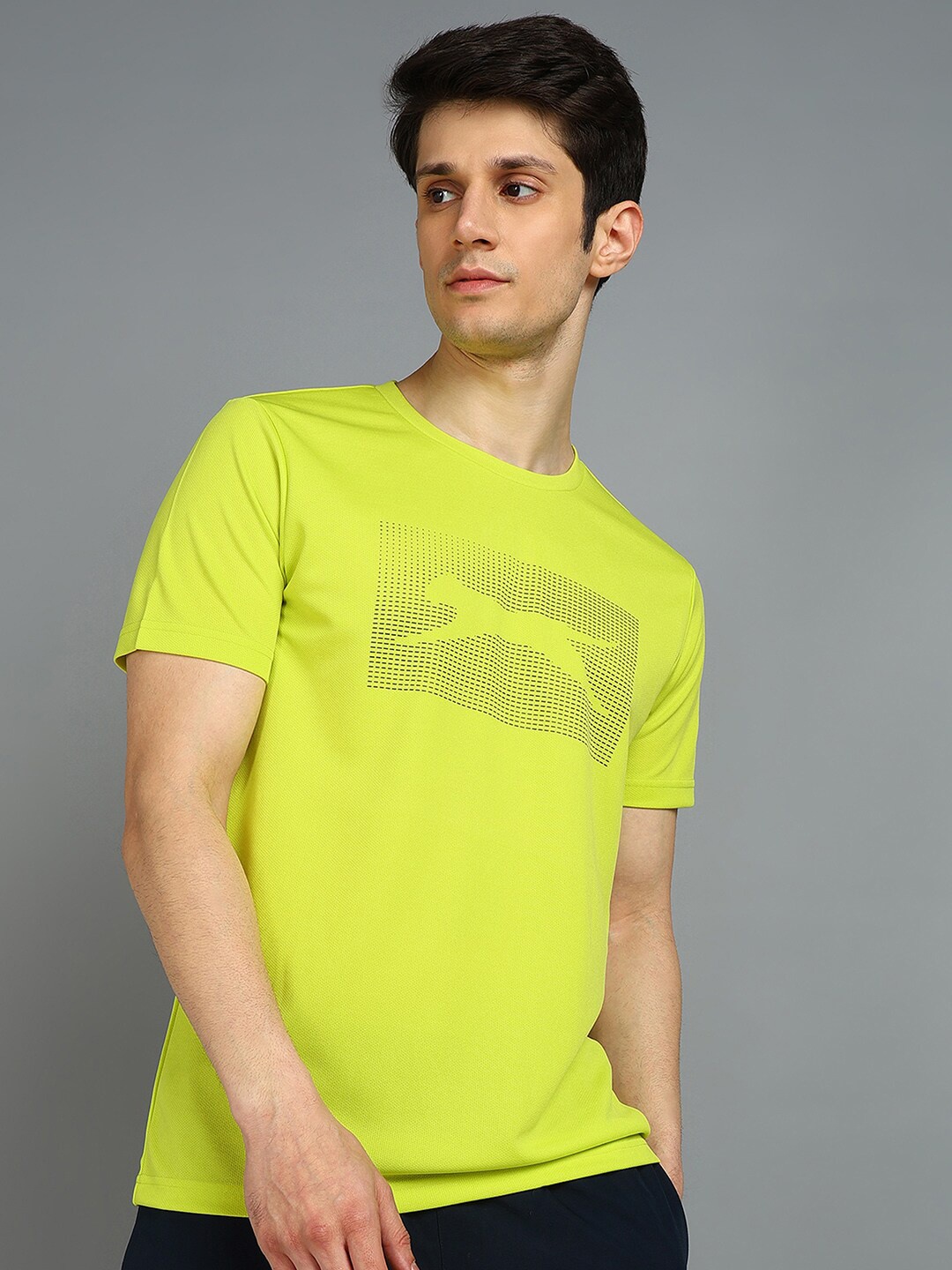 

Slazenger Graphic Printed Round Neck T-shirt, Fluorescent green