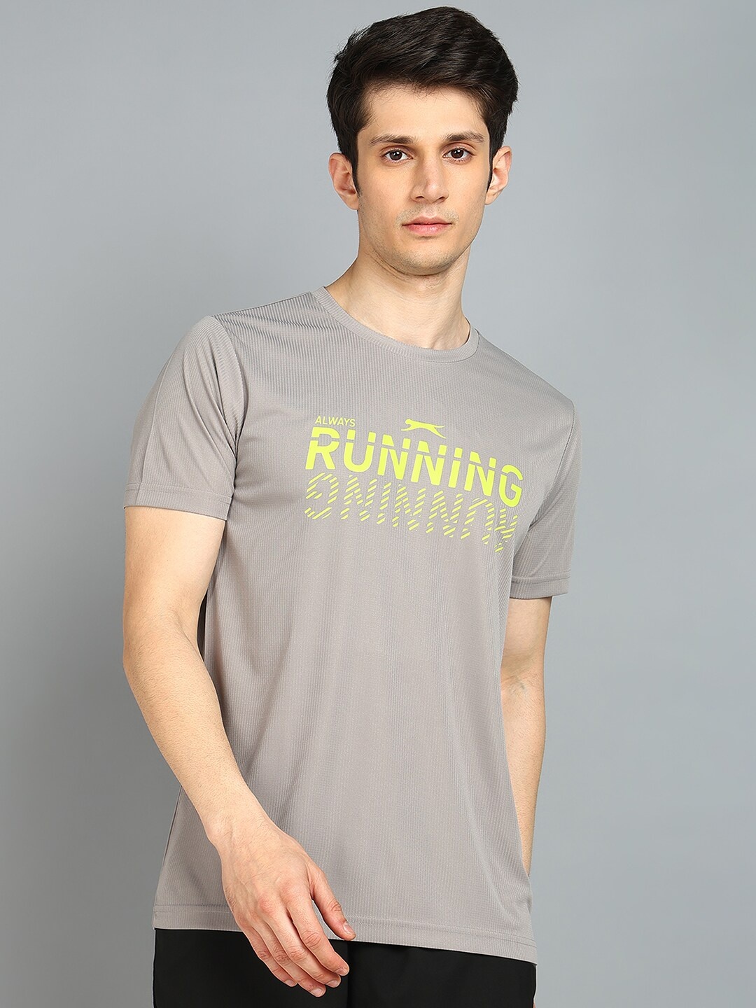 

Slazenger Typography Printed Round Neck T-shirt, Grey
