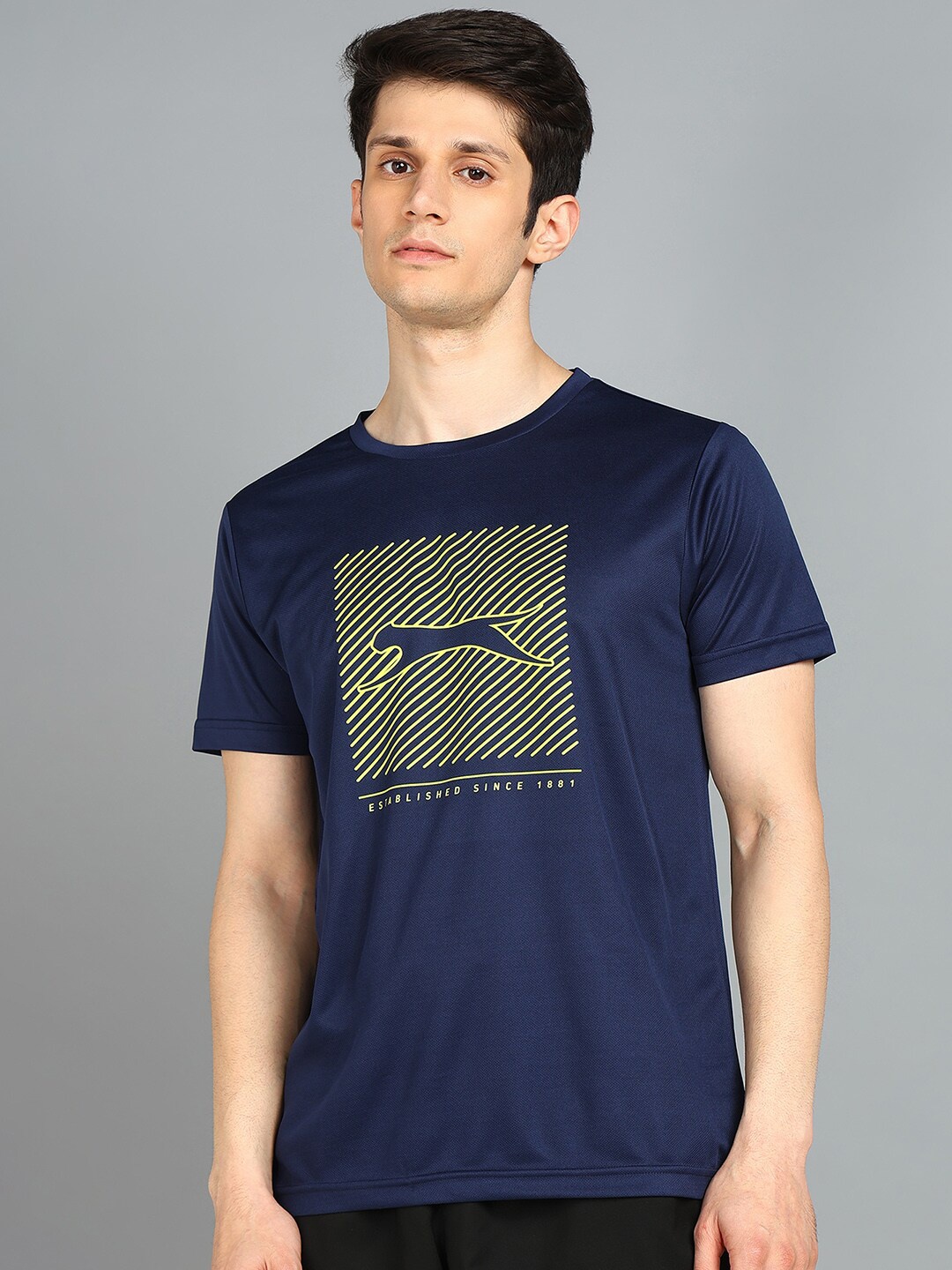 

Slazenger Graphic Printed Round Neck T-shirt, Navy blue