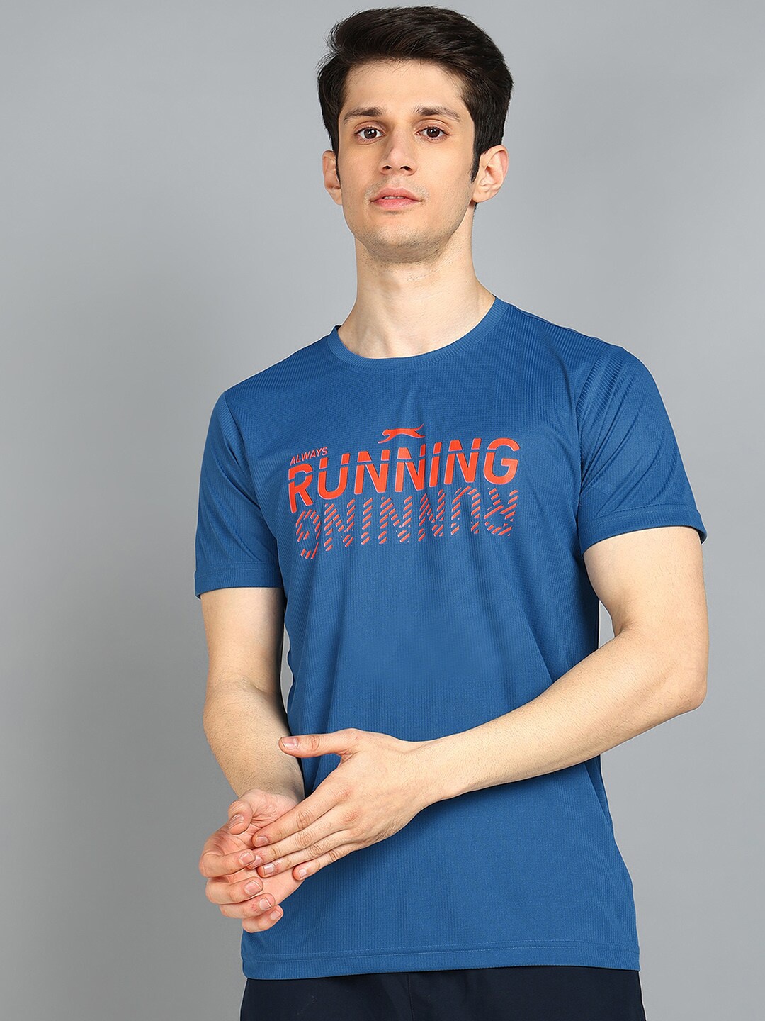 

Slazenger Typography Printed Round Neck T-shirt, Blue