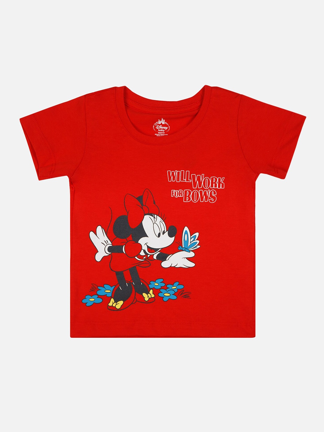 

Bodycare Girls Minnie & Friends Printed Cotton T-shirt, Red