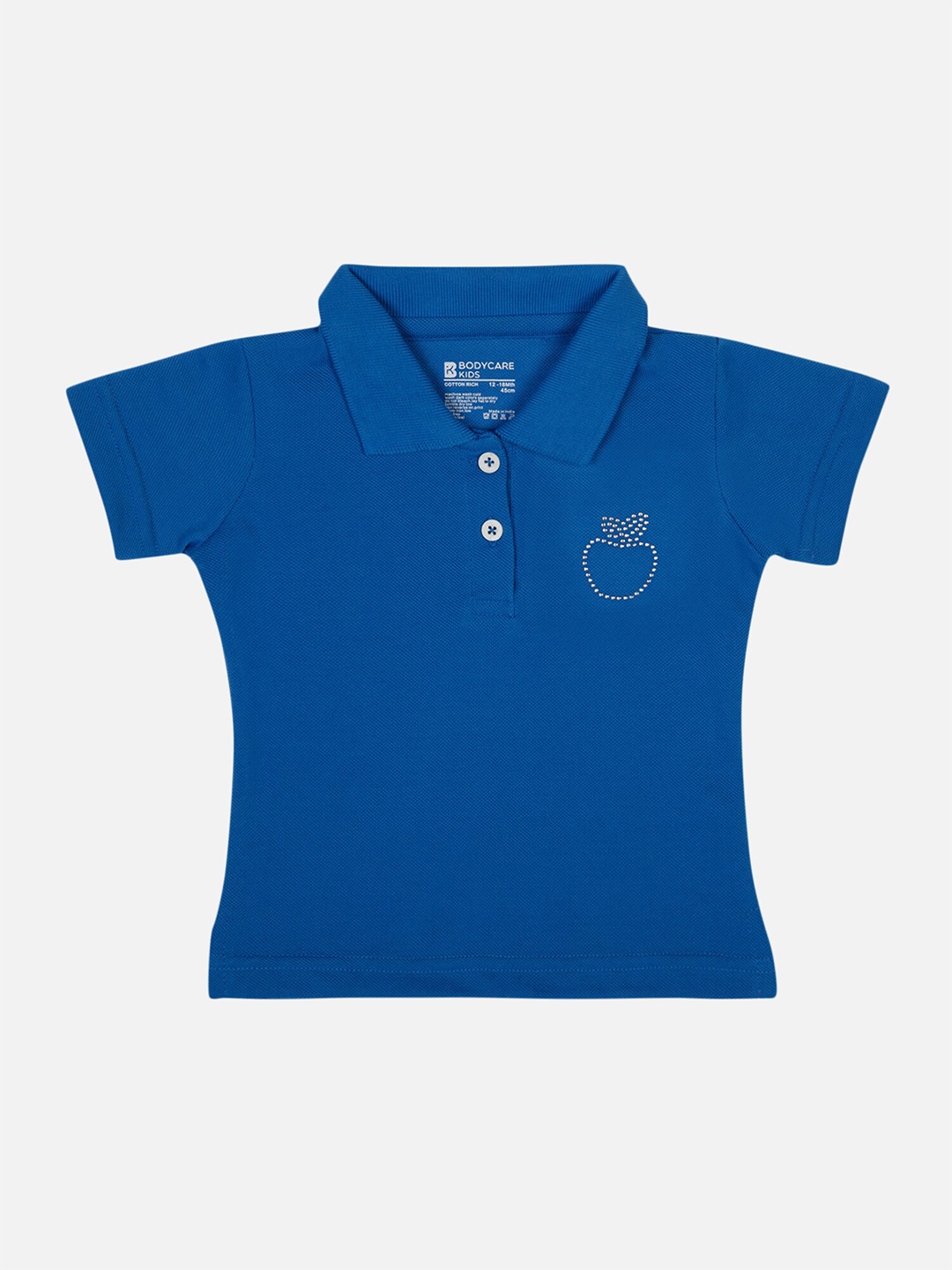 

Bodycare Girls Polo Collar Cotton T-shirt, Blue