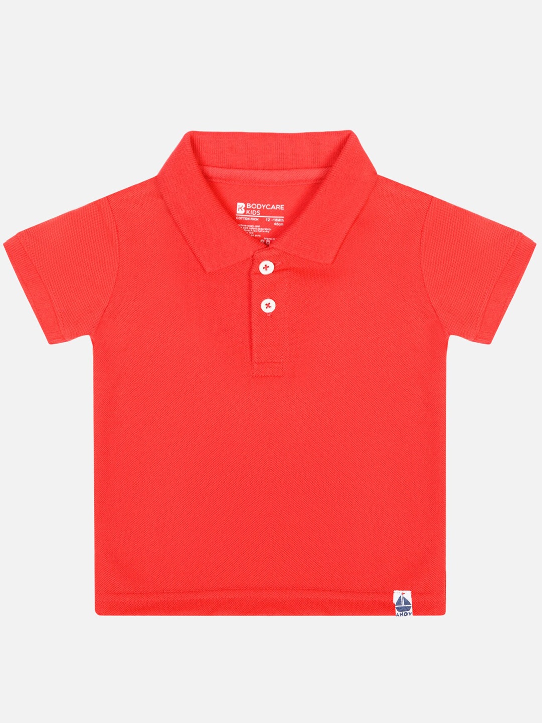 

Bodycare Boys Polo Collar Short Sleeves Cotton T-shirt, Red