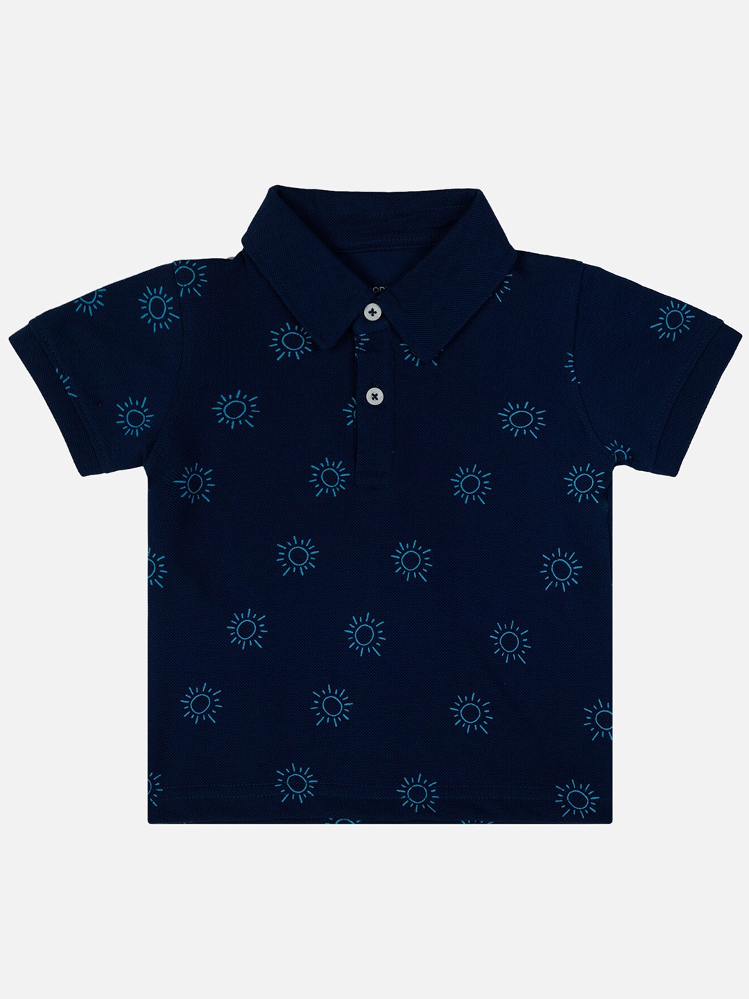 

Bodycare Boys Conversational Printed Polo Collar Cotton T-shirt, Navy blue