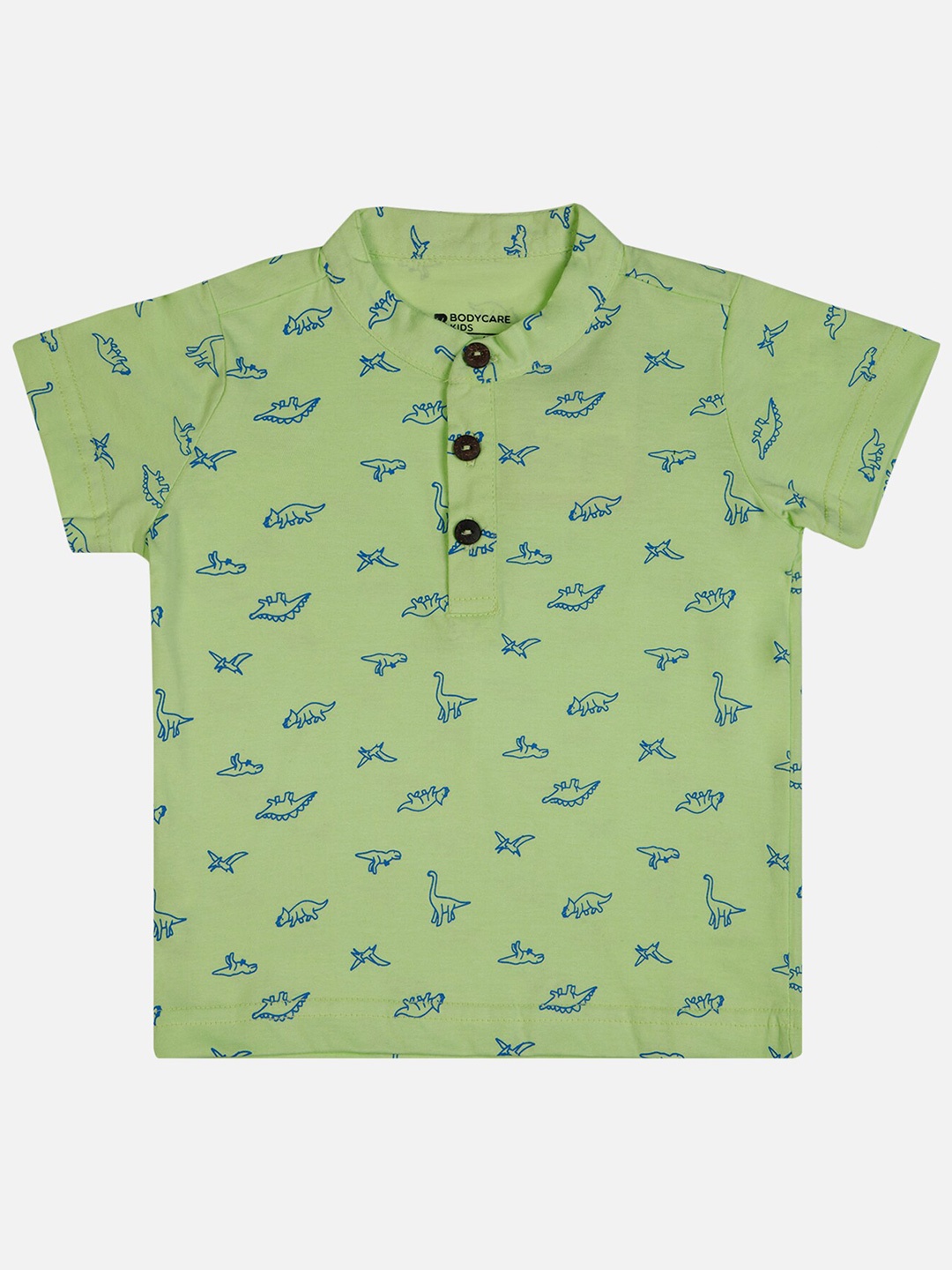 

Bodycare Boys Conversational Printed Polo Collar Cotton T-shirt, Green