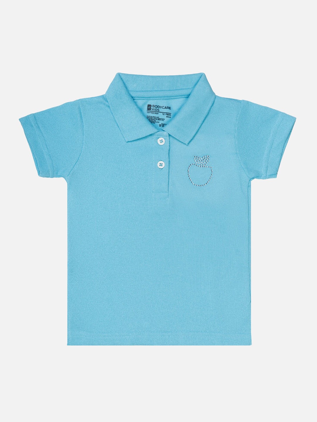 

Bodycare Girls Polo Collar Short Sleeves Cotton T-shirt, Blue