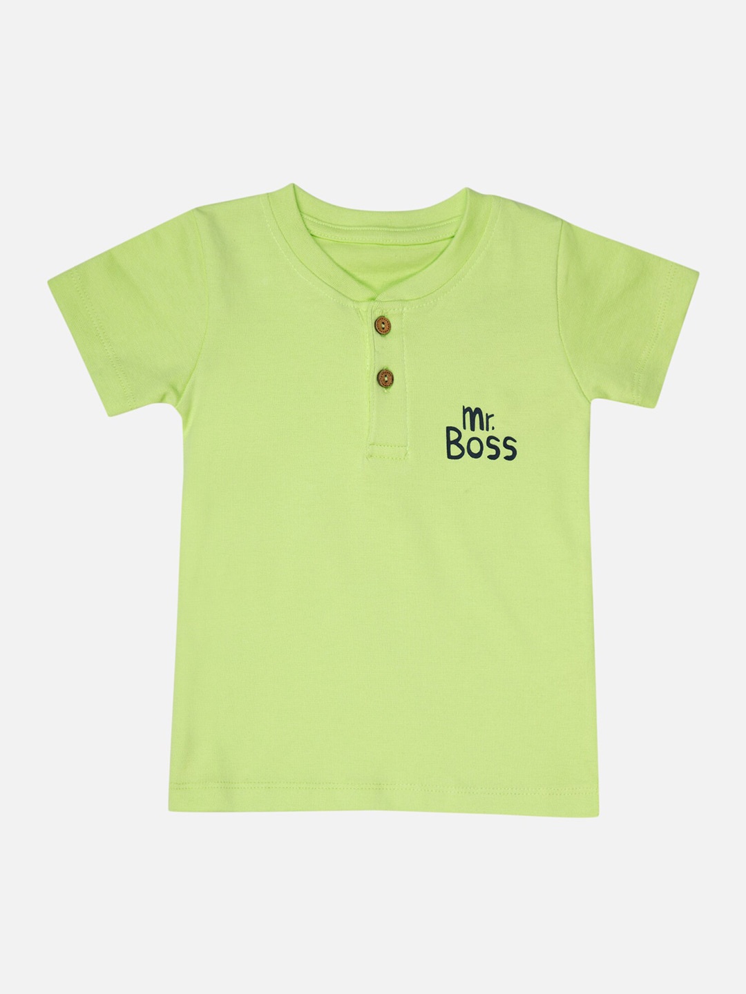 

Bodycare Boys Henley Neck Cotton T-shirt, Green