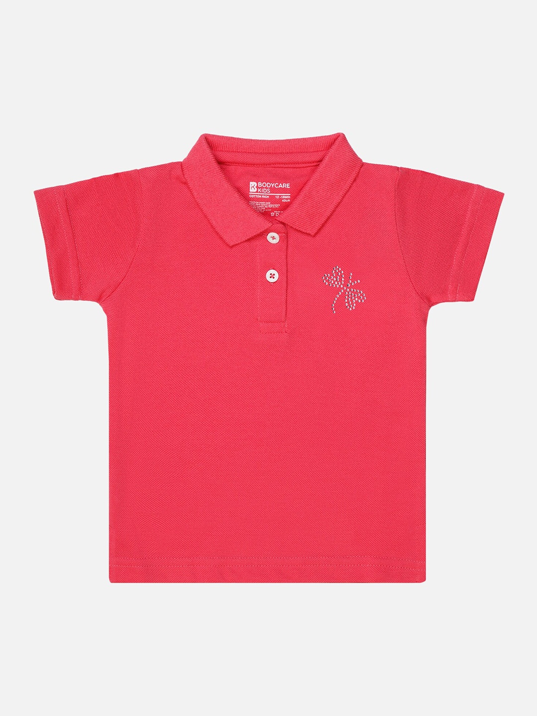 

Bodycare Girls Polo Collar Cotton T-shirt, Pink