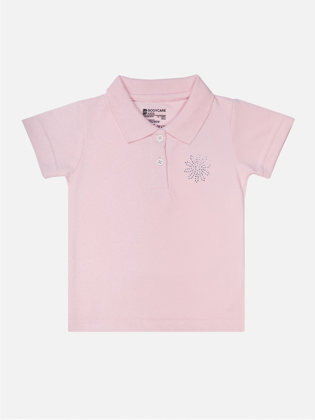 

Bodycare Girls Polo Collar Cotton T-shirt, Pink