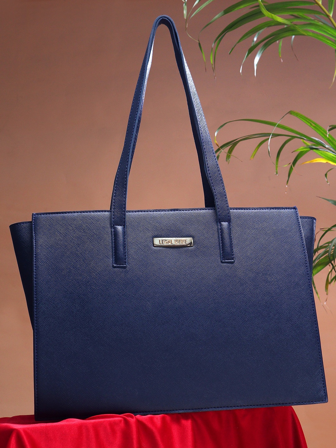 

LEGAL BRIBE PU Structured Shoulder Bag, Blue