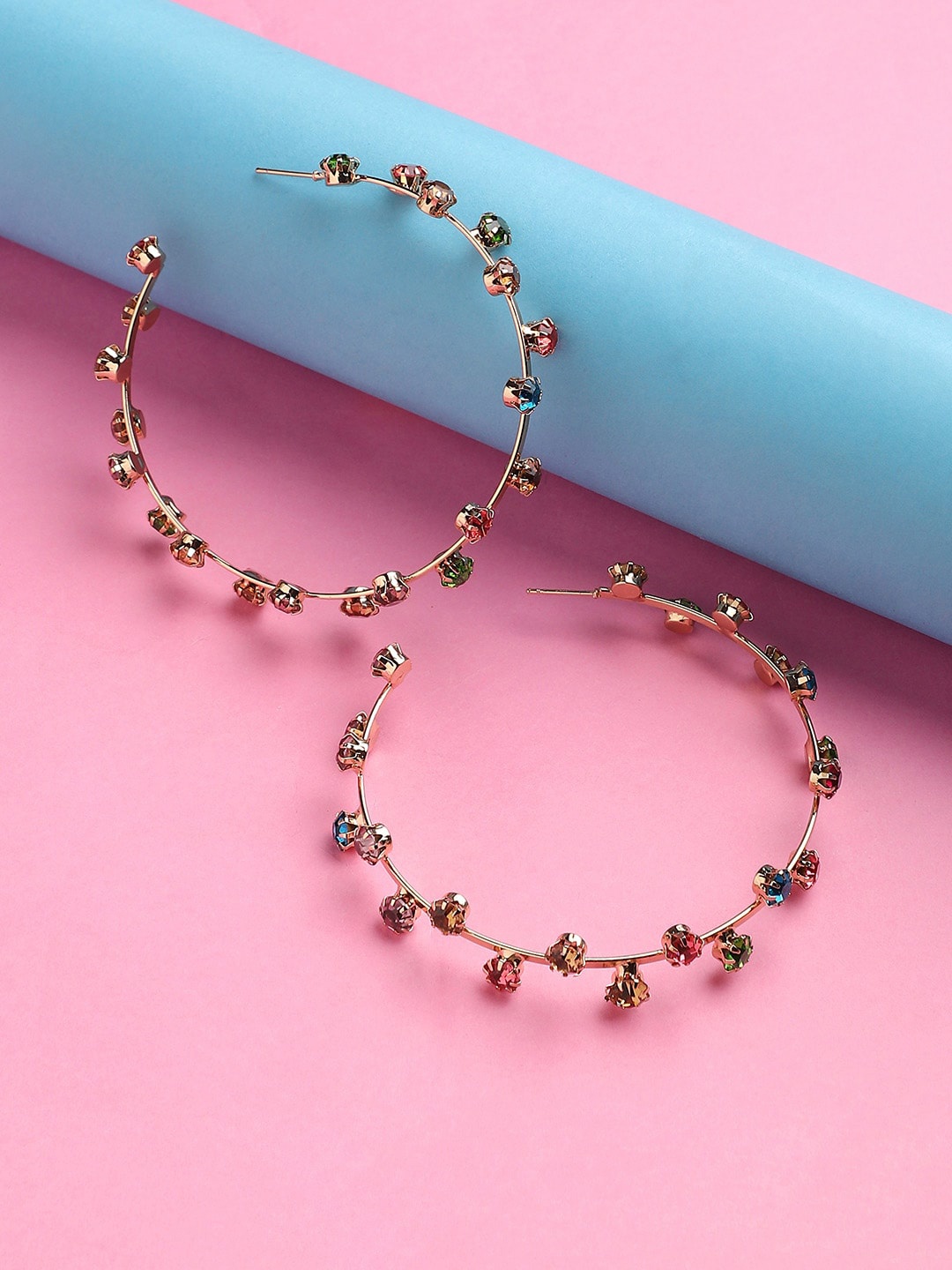 

DressBerry Circular Half Hoop Earrings, Gold