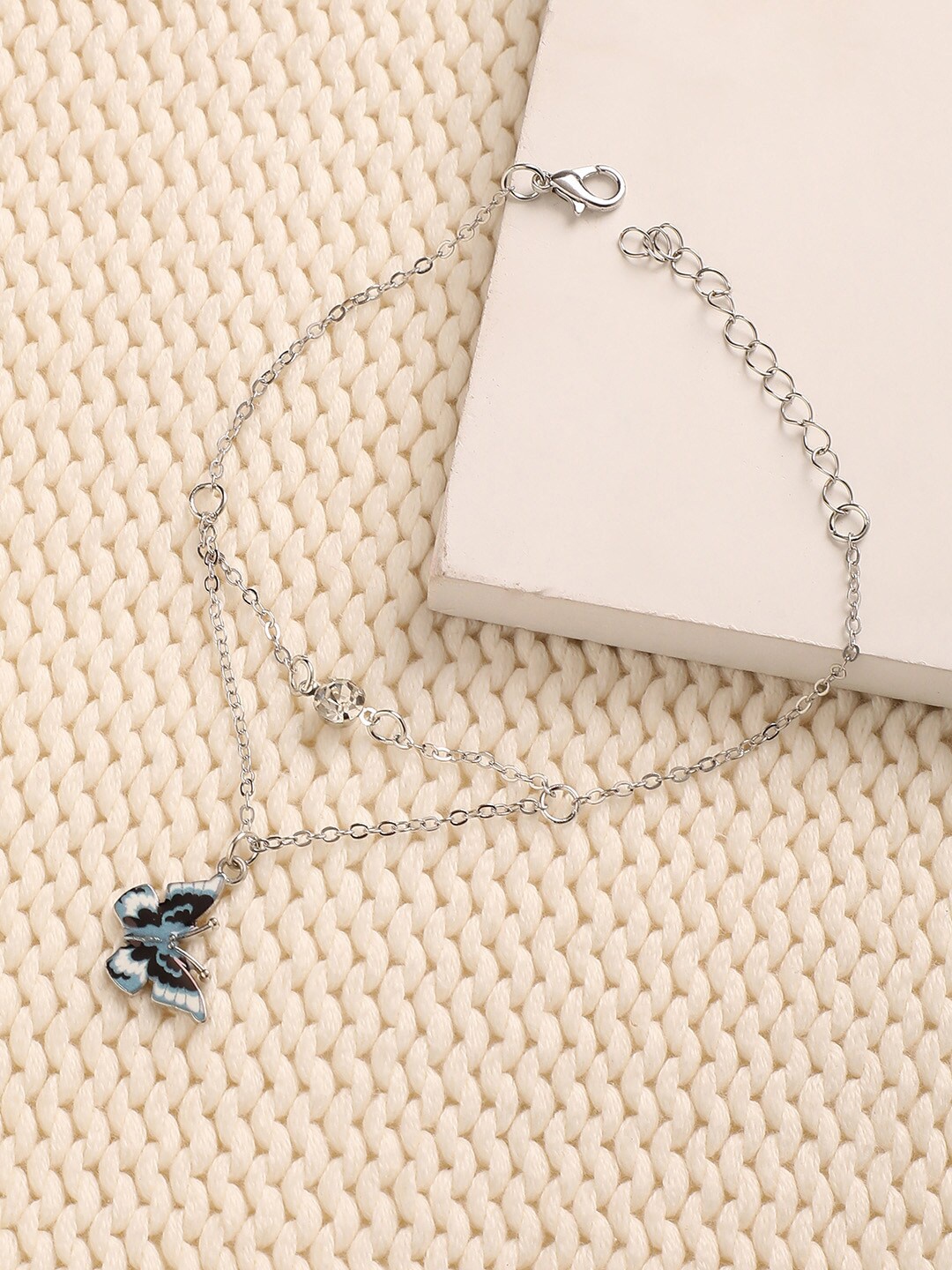 

DressBerry Silver-Toned Silver-Plated Anklet