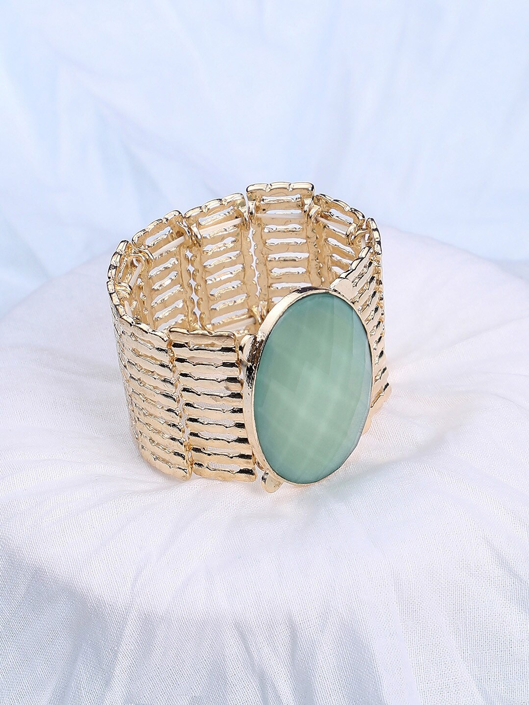 

DressBerry Gold-Plated Stone-Studded Kada Bracelet