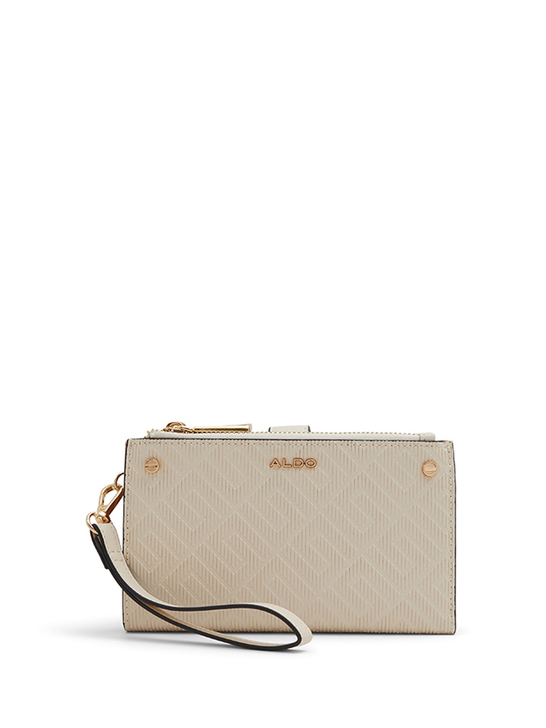 

ALDO Women Textured Two Fold Wallet, Off white