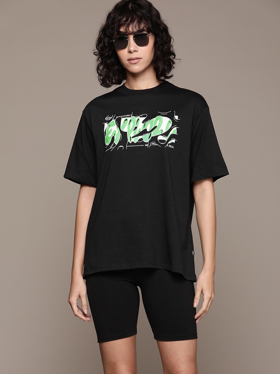 

The Roadster Lifestyle Co. Printed Oversized Co-Ords, Black