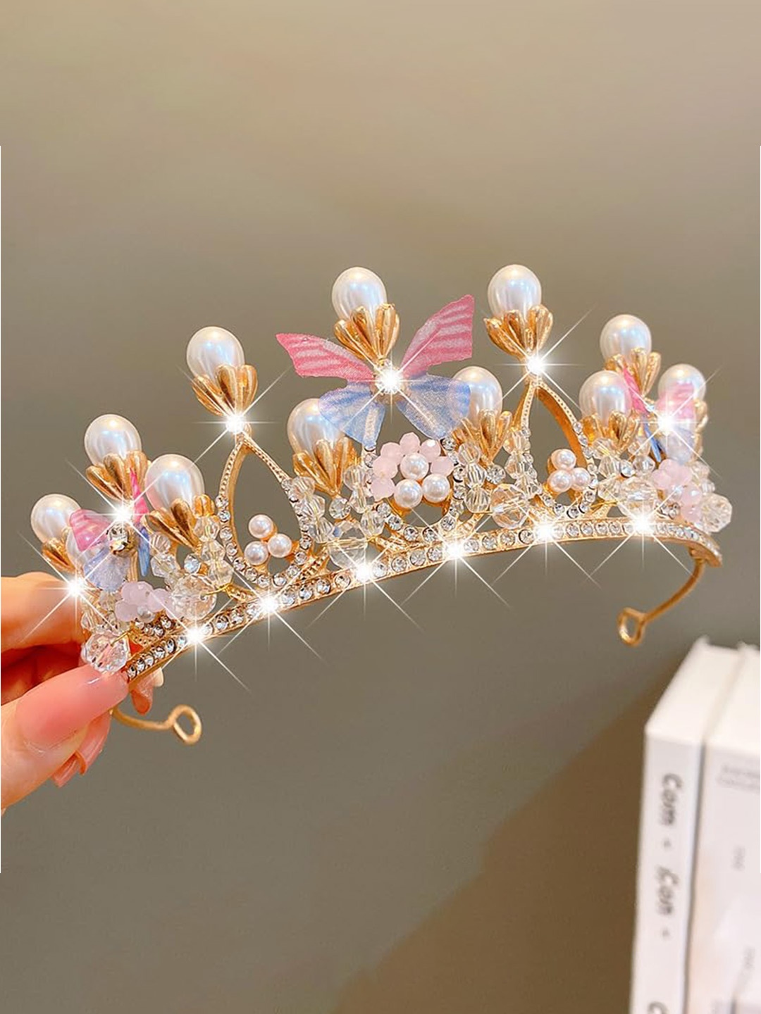 

SYGA Girls Embellished Tiara, Pink