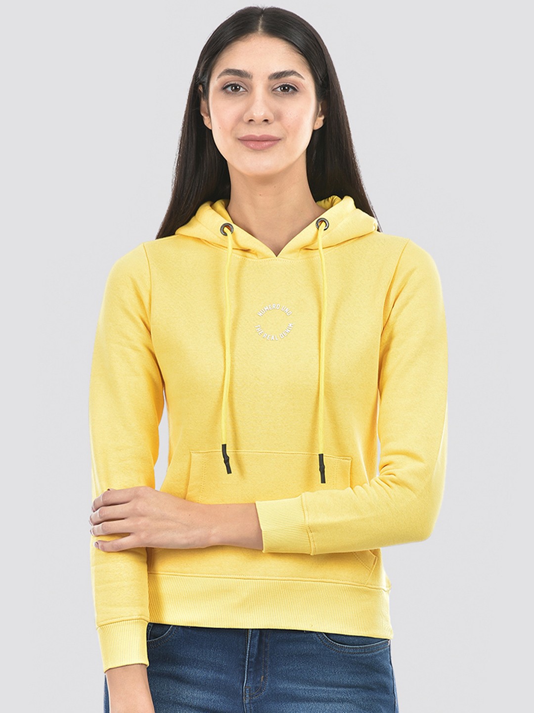 

Numero Uno Hooded Pullover Sweatshirt, Yellow