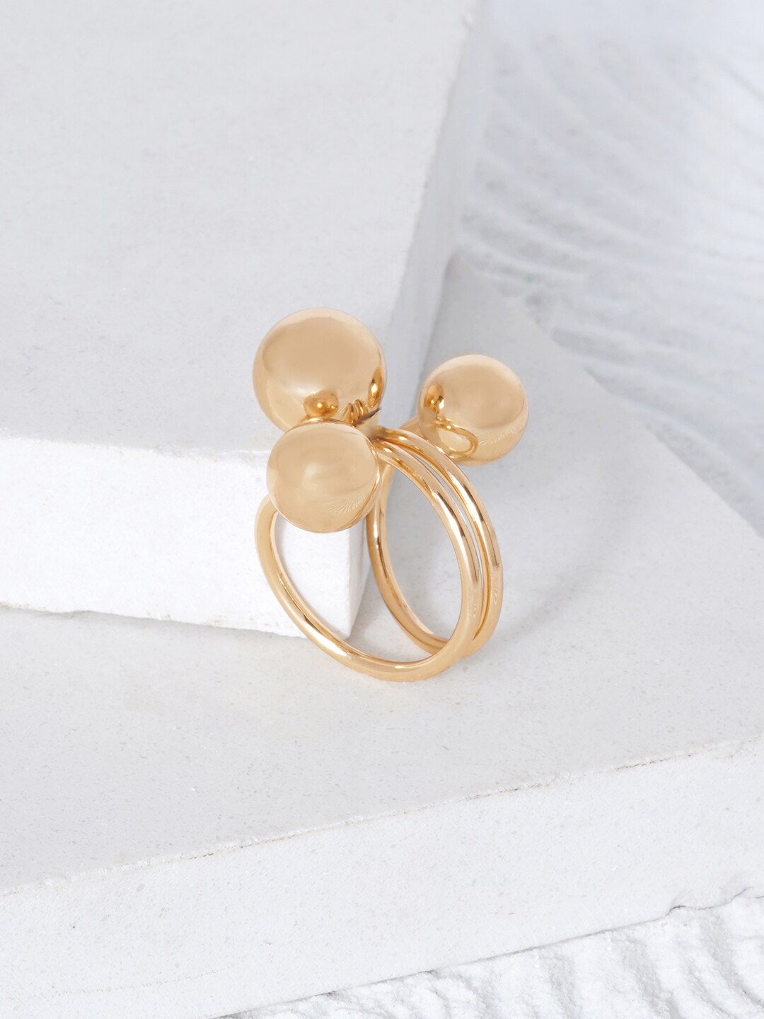 

JOKER & WITCH Gold-Plated Nerissa Design Adjustable Finger Ring