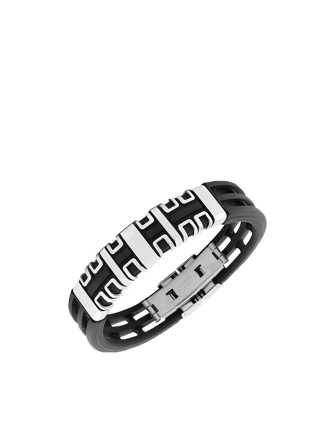 

KARISHMA KREATIONS Unisex Leather Wraparound Bracelet, Silver