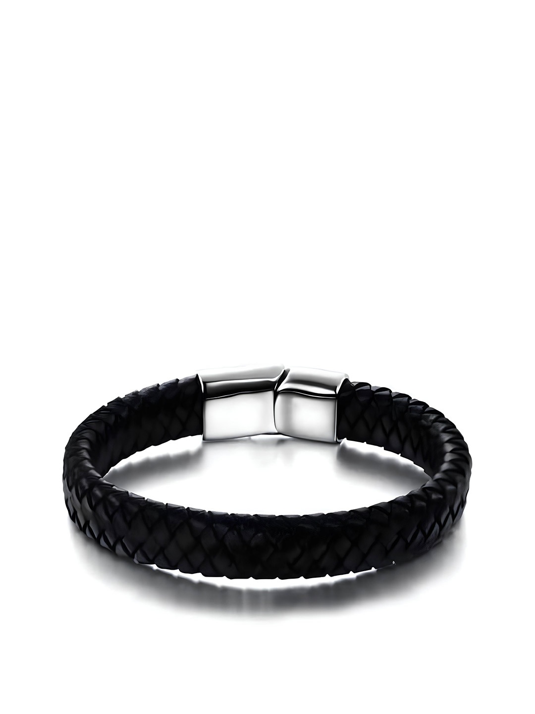 

KARISHMA KREATIONS Men Leather Wraparound Bracelet, Black