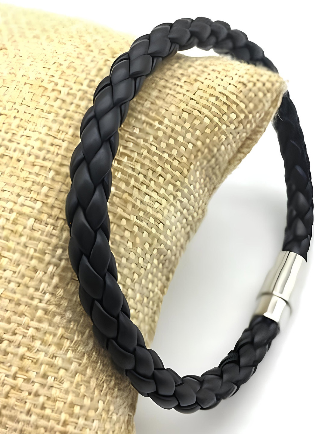 

KARISHMA KREATIONS Leather Braided Wraparound Bracelet, Black